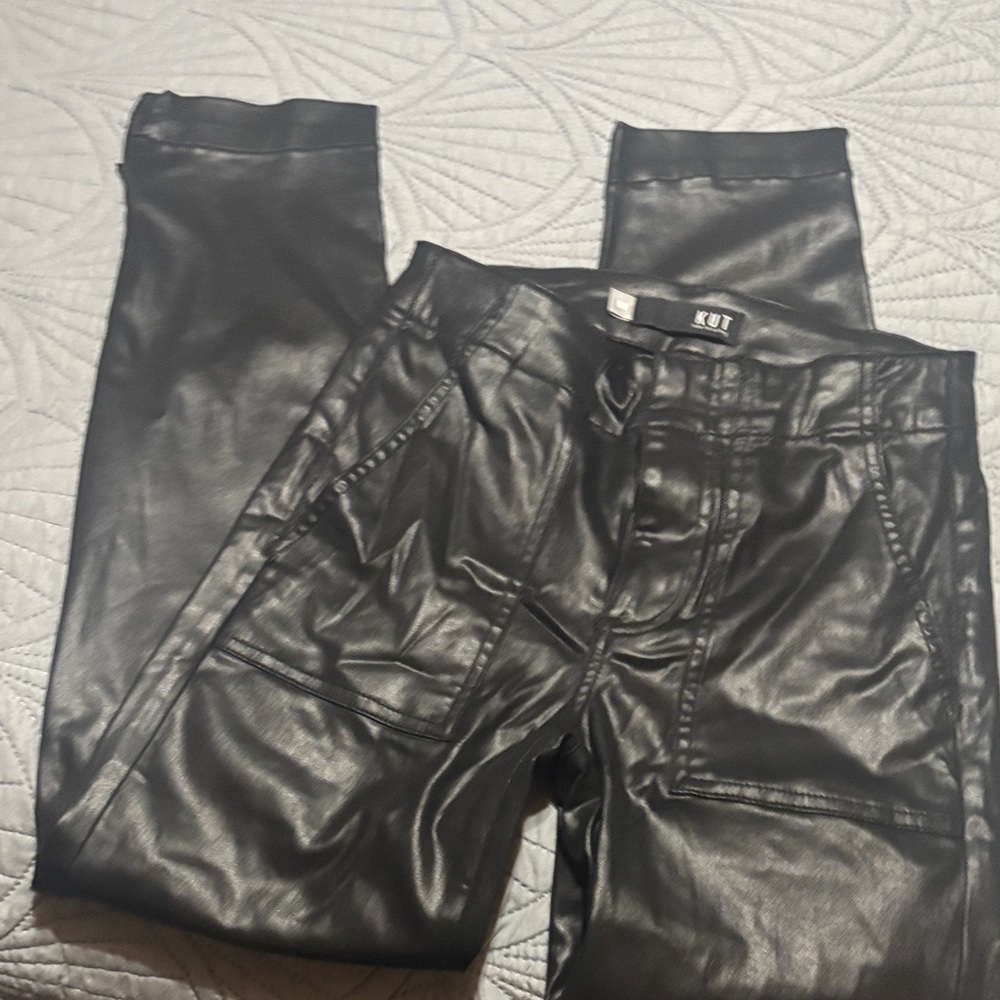 Kut from the Kloth Shiny Black Pants